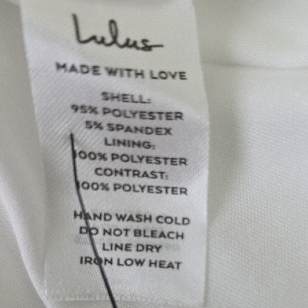 Lulus NWT Strapless White Midi Dress | Elegant | Side Slit | Size L - Picture 11 of 12